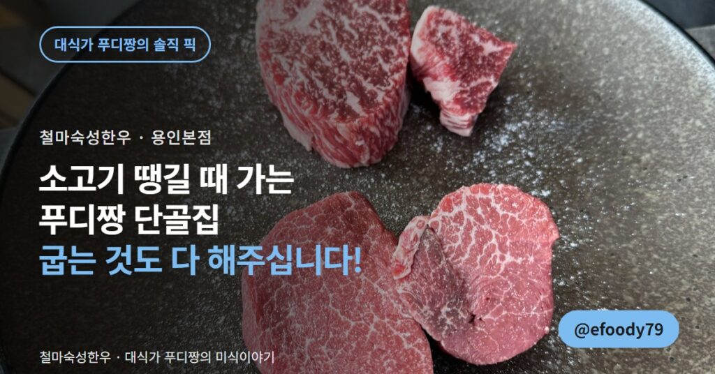 용인 모현 한우 철마숙성한우, 굽는 것까지 다 해주십니다