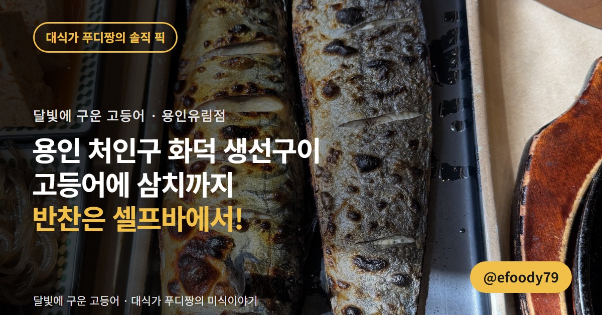 달빛에구운고등어 용인유림점 커버 — 처인구 화덕 생선구이