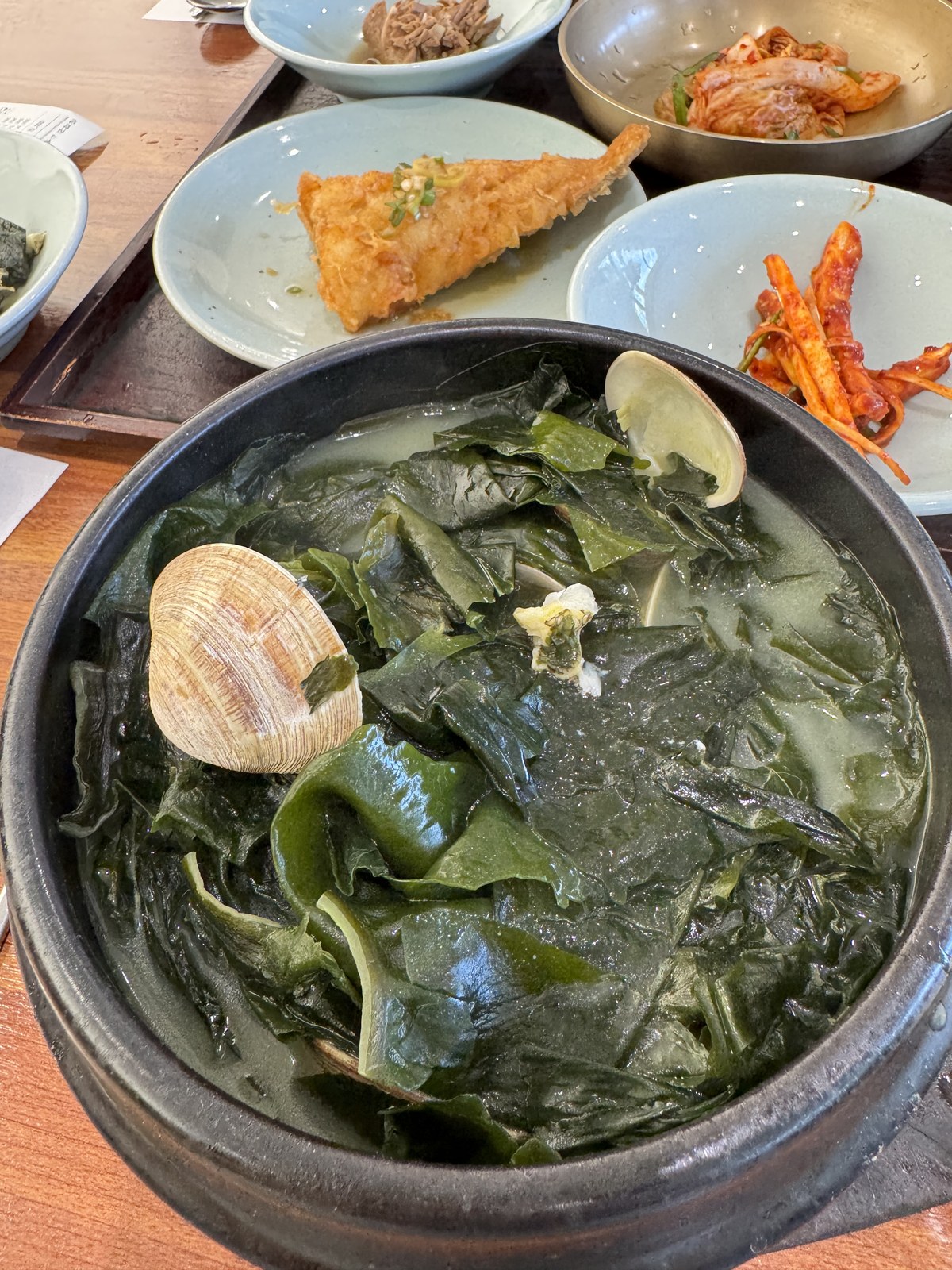 일호점미역 조개 미역탕정찬