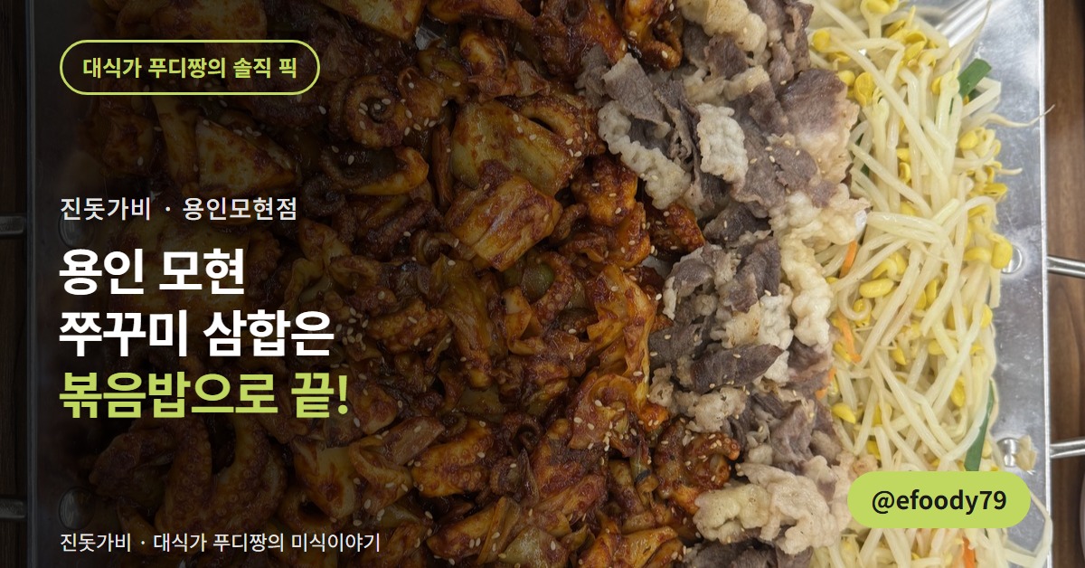 용인 모현 진돗가비 쭈꾸미 차돌 콩나물 삼합